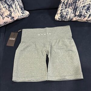 NVGTN Gray Bike Shorts High-Rise Stretch